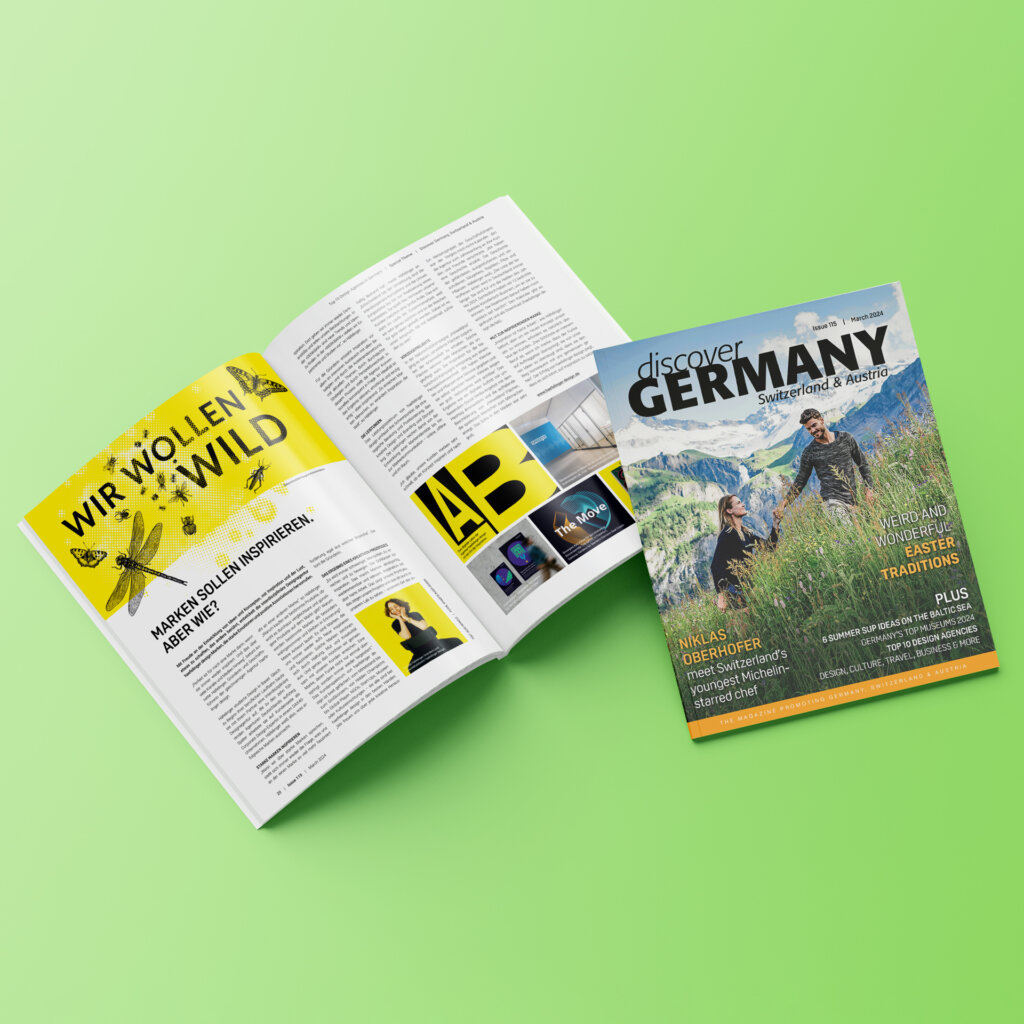 Cover und Artikel über Haefelinger design in der Discovery Germany