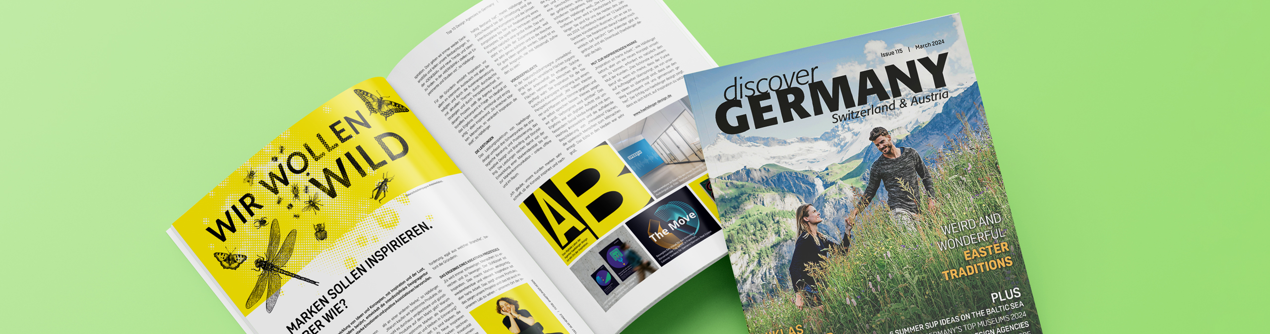 Cover und Artikel über Haefelinger design in der Discovery Germany